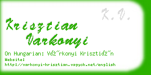 krisztian varkonyi business card